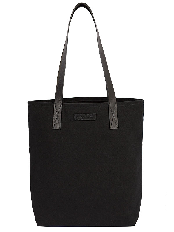 Handbags : BLACK CANVAS TOTE