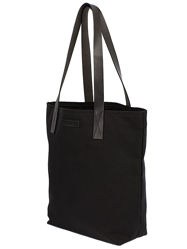 Handbags : BLACK CANVAS TOTE