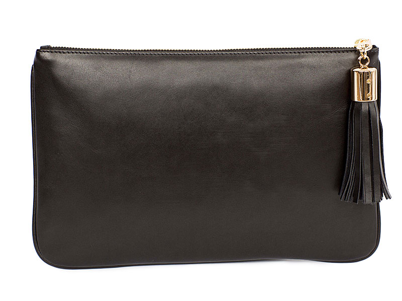 Handbags : BLACK LEATHER POUCH